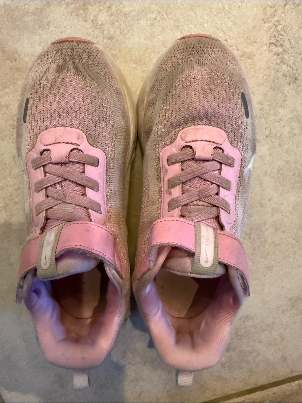 Nike Kids Pink and Light Brown Sneakers